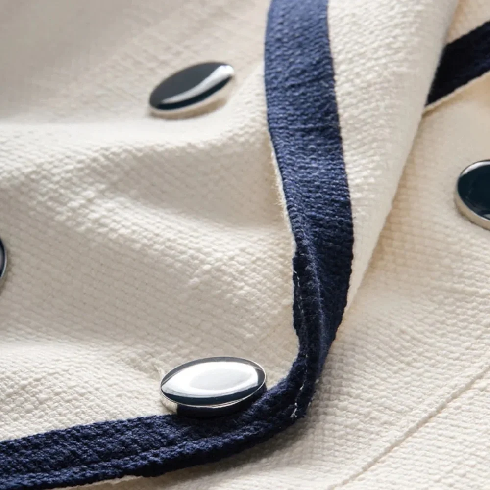 Veronica Beard ivory and navy Women's Blazer - Picture 4 of 5